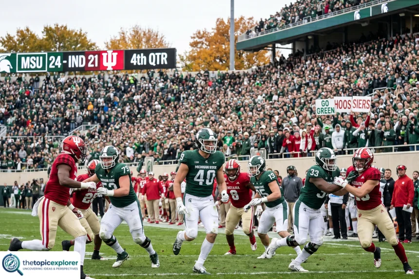 michigan state spartans football vs indiana hoosiers football match player stats